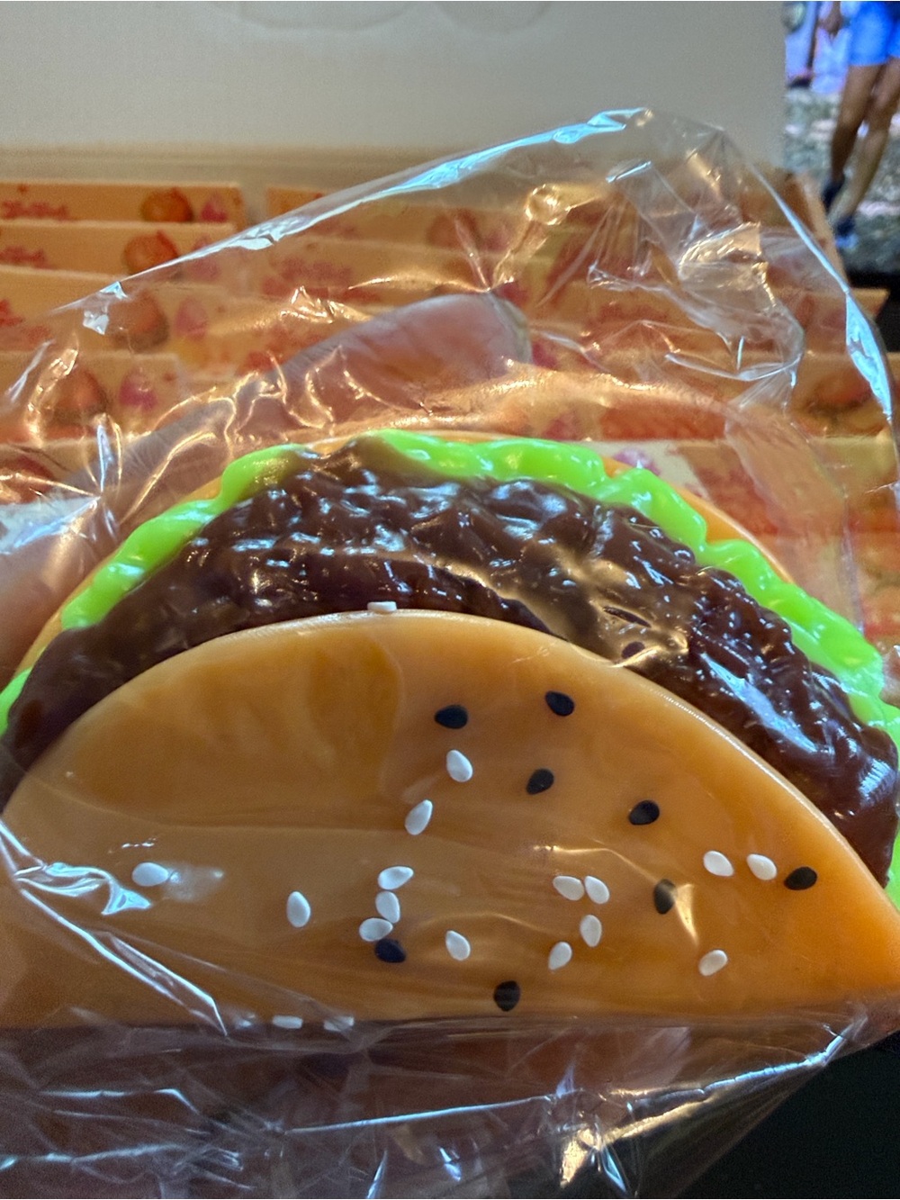 Toy Taco Squishy with Lettuce & Sauce